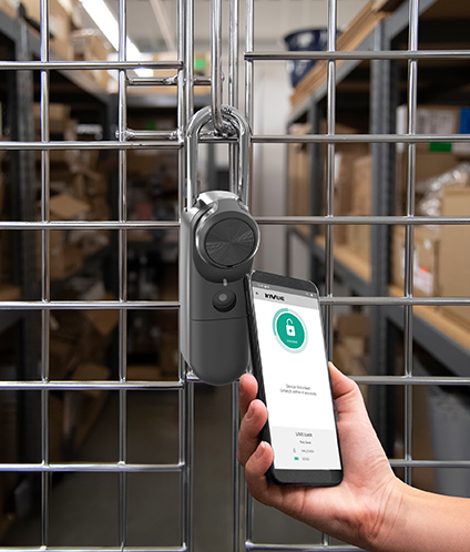 U-Lock being unlocked by mobile app